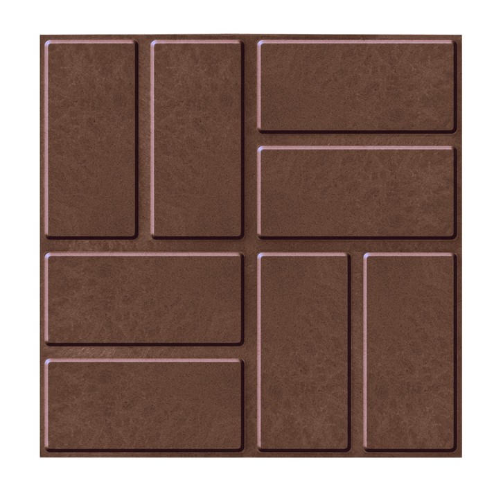 Плитка ППК тротуарная, 33 × 33 × 3 см, коричневая, «Усиленная» - Фото 1