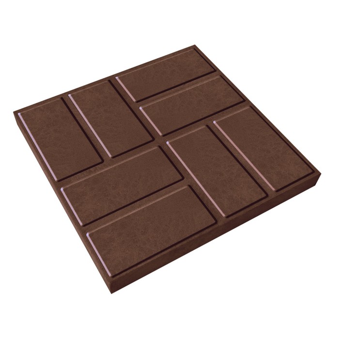 Плитка ППК тротуарная, 33 × 33 × 3 см, коричневая, «Усиленная» - фото 1890023925