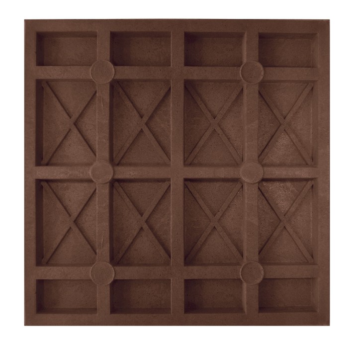 Плитка ППК тротуарная, 33 × 33 × 3 см, коричневая, «Усиленная» - фото 1890023926