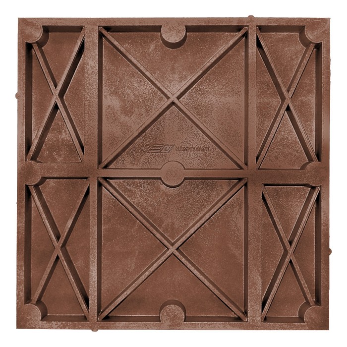 Плитка ППК тротуарная, 40 × 40 × 5 см, 8 кирпичей, коричневая, ПТБ-50 - фото 1909122605