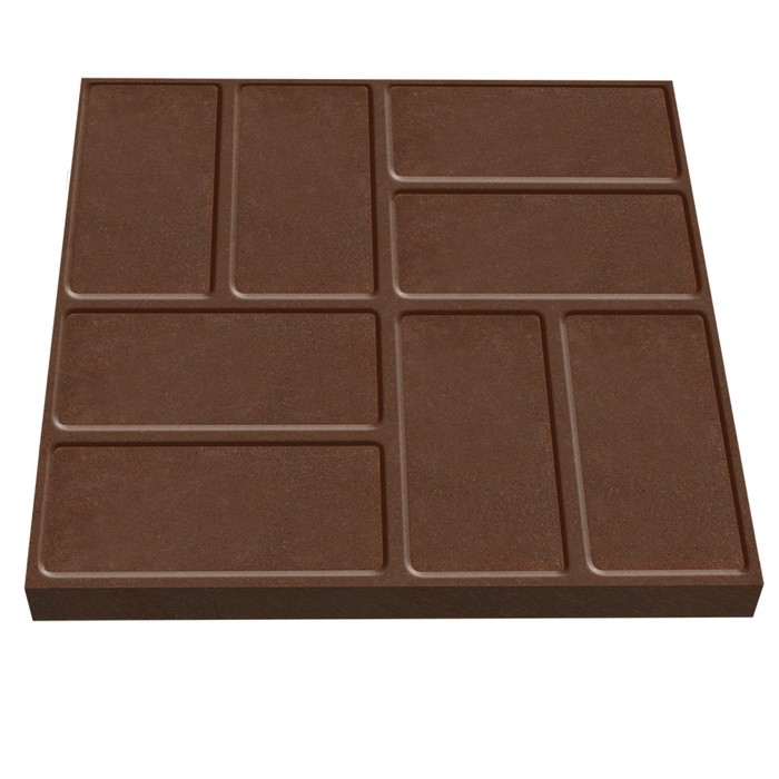 Плитка ППК тротуарная, 25 × 25 × 2 см, коричневая, «Универсальная» - фото 1890023962