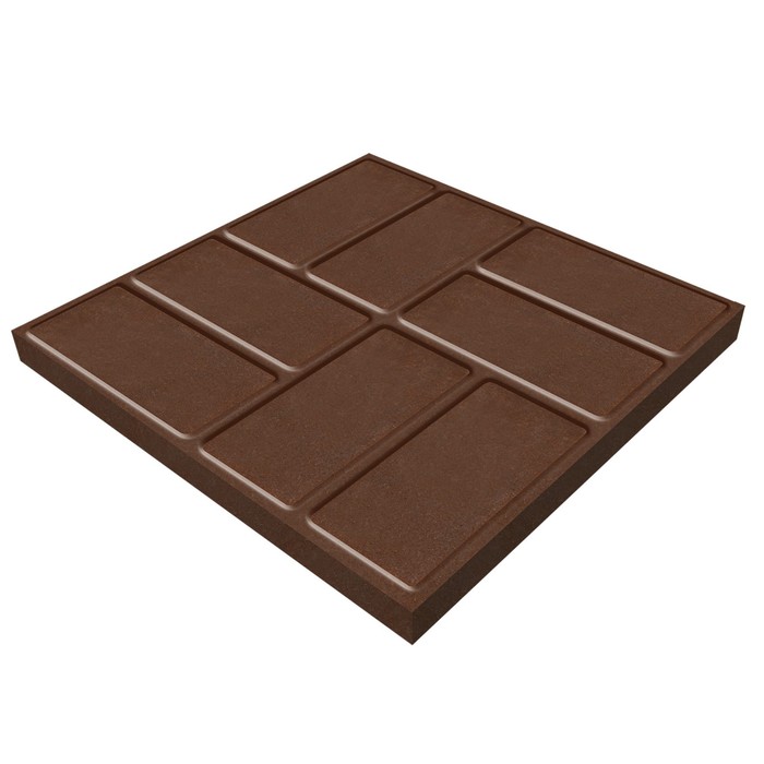 Плитка ППК тротуарная, 25 × 25 × 2 см, коричневая, «Универсальная» - фото 1909122621