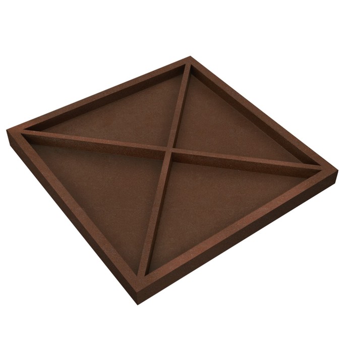 Плитка ППК тротуарная, 25 × 25 × 2 см, коричневая, «Универсальная» - фото 1890023964