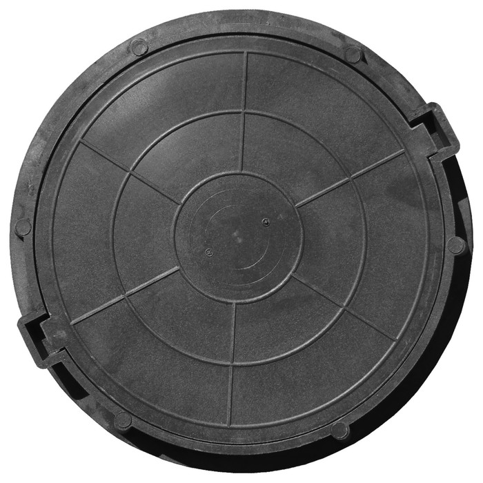 Люк ППК ревизионный, тип «Л», d = 58 см, до 3 тонн, чёрный - Фото 1