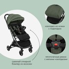 Коляска прогулочная детская Indigo ONYX, цвет оливковый - фото 34064890