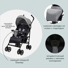 Коляска прогулочная детская Indigo PUNTO, складывается в трость, серая - Фото 3