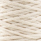 Шнур для вязания без сердечника 70% хлопок, 30% полиэстер ширина 3мм 100м/160±10гр (102) - Фото 3