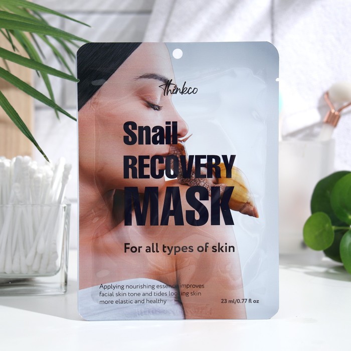 Маска тканевая для лица с экстрактом муцина улитки Thinkco, 23 мл - Фото 1