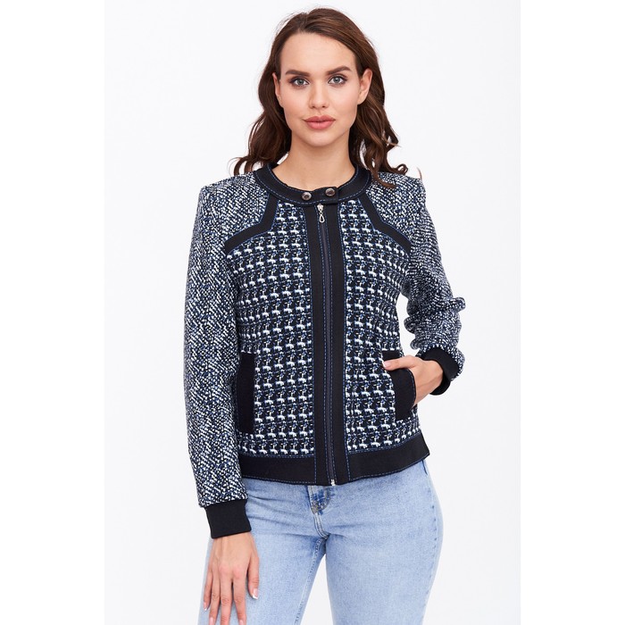 Жакет женскиий, размер 52, цвет синий 61156