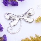 Брошь «Галиотис» стрекоза, закруглённый хвостик, бело-зелёная в серебре - Фото 3