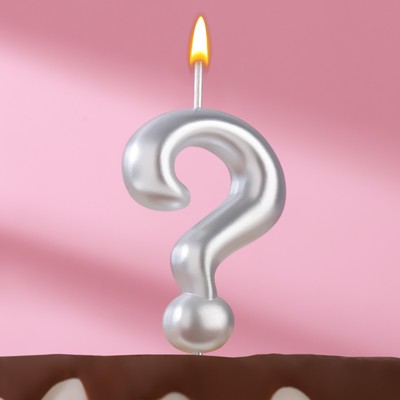 Свеча в торт на шпажке "Знак вопроса", 9х3,5 см, МИКС