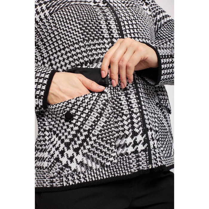 Жакет женский, размер 56, цвет чёрно-белый 61158