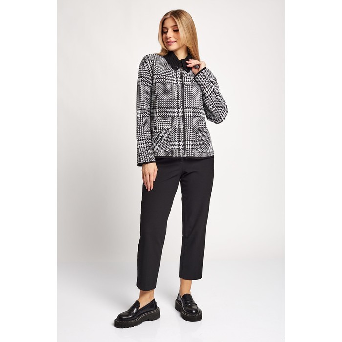 Жакет женский, размер 56, цвет чёрно-белый 61158