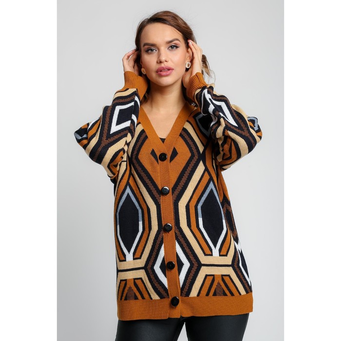 Жакет женский, размер 40-42, цвет терракотовый микс 61161