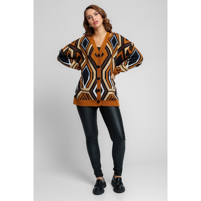 Жакет женский, размер 40-42, цвет терракотовый микс 61161