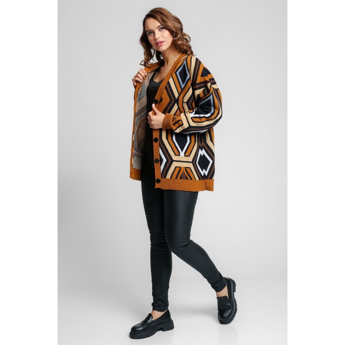 Жакет женский, размер 40-42, цвет терракотовый микс 61161