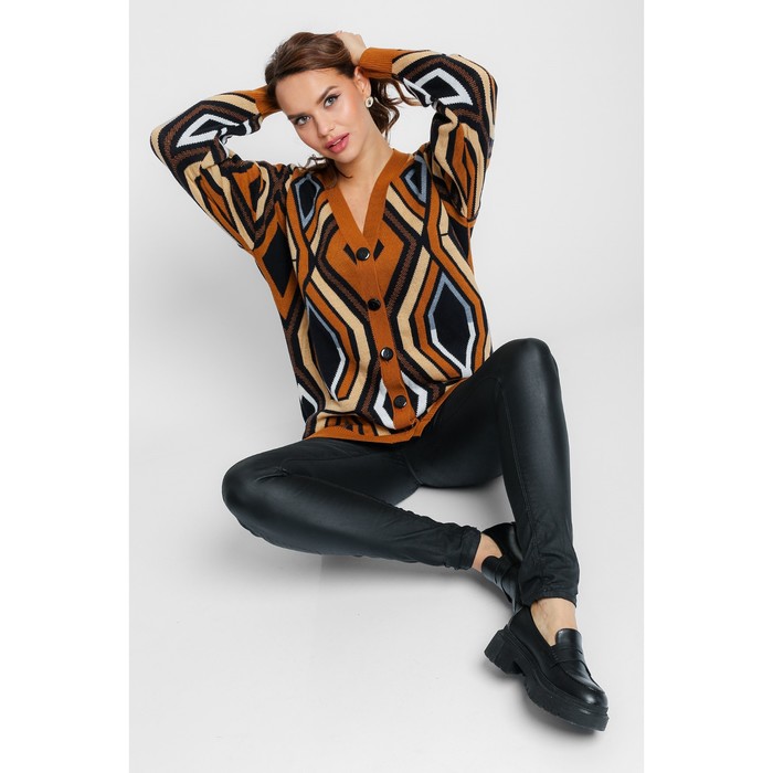 Жакет женский, размер 40-42, цвет терракотовый микс 61161