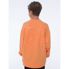 Толстовка для мальчиков, рост 134 см, цвет оранжевый