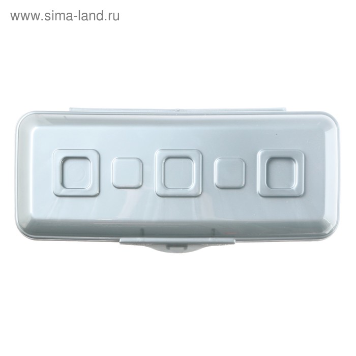 Пенал пластиковый футляр 90х210х40 мм "Премиум", серый жемчуг - Фото 1