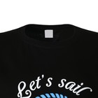 Комплект домашний женский принт LET`S SAIL (футболка/шорты), цвет чёрный, размер 44 - Фото 8