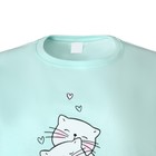 Комплект домашний женский «Кошки»(футболка/шорты), цвет мята/розовый, размер 46 - Фото 9