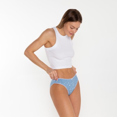 Трусы женские слипы, цвет голубой, размер 50/XL