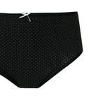 Трусы женские слипы "Горох", цвет чёрный, размер 52 - фото 35377970