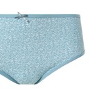 Трусы женские слипы "Лепестки", цвет зелёный, размер 54 - фото 51309427