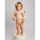 Боди детское с длинным рукавом и рюшами Amarobaby Fashion, рост 68 см, цвет бежевый - Фото 2