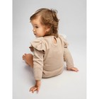 Боди детское с длинным рукавом и рюшами Amarobaby Fashion, рост 68 см, цвет бежевый - Фото 4
