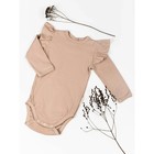 Боди детское с длинным рукавом и рюшами Amarobaby Fashion, рост 68 см, цвет бежевый - Фото 5