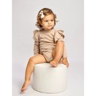 Боди детское с длинным рукавом и рюшами Amarobaby Fashion, рост 86 см, цвет бежевый - Фото 1