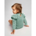 Боди детское с длинным рукавом и рюшами Amarobaby Fashion, рост 56 см, цвет зелёный - Фото 3