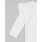 Боди детское с длинным рукавом и рюшами Amarobaby Fashion, рост 56 см, цвет молочный - Фото 3