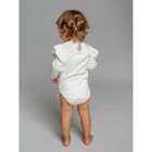 Боди детское с длинным рукавом и рюшами Amarobaby Fashion, рост 62 см, цвет молочный - Фото 9