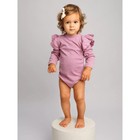 Боди детское с длинным рукавом и рюшами Amarobaby Fashion, рост 62 см, цвет розовый - Фото 2