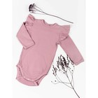 Боди детское с длинным рукавом и рюшами Amarobaby Fashion, рост 62 см, цвет розовый - Фото 5