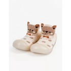 Ботиночки-носочки детские First Step Animals с дышащей подошвой, размер 24, цвет бежевый - Фото 2