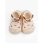 Ботиночки-носочки детские First Step Animals с дышащей подошвой, размер 24, цвет бежевый - Фото 4