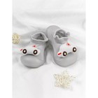 Ботиночки-носочки детские First Step Car с дышащей подошвой, размер 23, цвет серый - фото 301000047