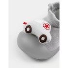 Ботиночки-носочки детские First Step Car с дышащей подошвой, размер 23, цвет серый - Фото 4