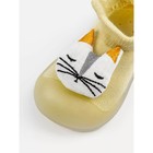 Ботиночки-носочки детские First Step Cat с дышащей подошвой, размер 23, цвет жёлтый - Фото 4