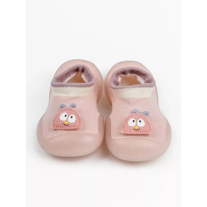 Ботиночки-носочки детские First Step Pure Pink с дышащей подошвой, размер 22, цвет розовый