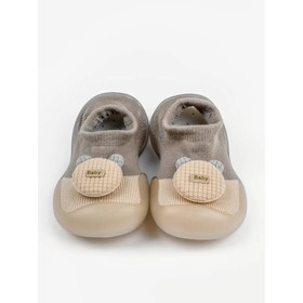Ботиночки-носочки детские First Step Pure Toys с дышащей подошвой, размер 24, цвет бежевый