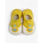 Ботиночки-носочки детские First Step Pure Toys с дышащей подошвой, размер 22, цвет жёлтый - Фото 4