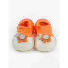 Ботиночки-носочки детские First Step Pure Toys с дышащей подошвой, размер 22, цвет оранжевый - Фото 1