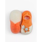 Ботиночки-носочки детские First Step Pure Toys с дышащей подошвой, размер 22, цвет оранжевый - Фото 5