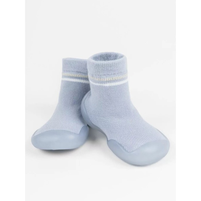 Ботиночки-носочки детские First Step с дышащей подошвой, размер 22, цвет фиолетовый
