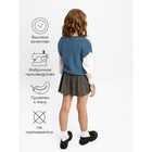 Жилет для девочки Amarobaby Knit, рост 134 см, цвет голубой - Фото 3