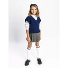 Жилет для девочки Amarobaby Knit, рост 146 см, цвет синий - Фото 3